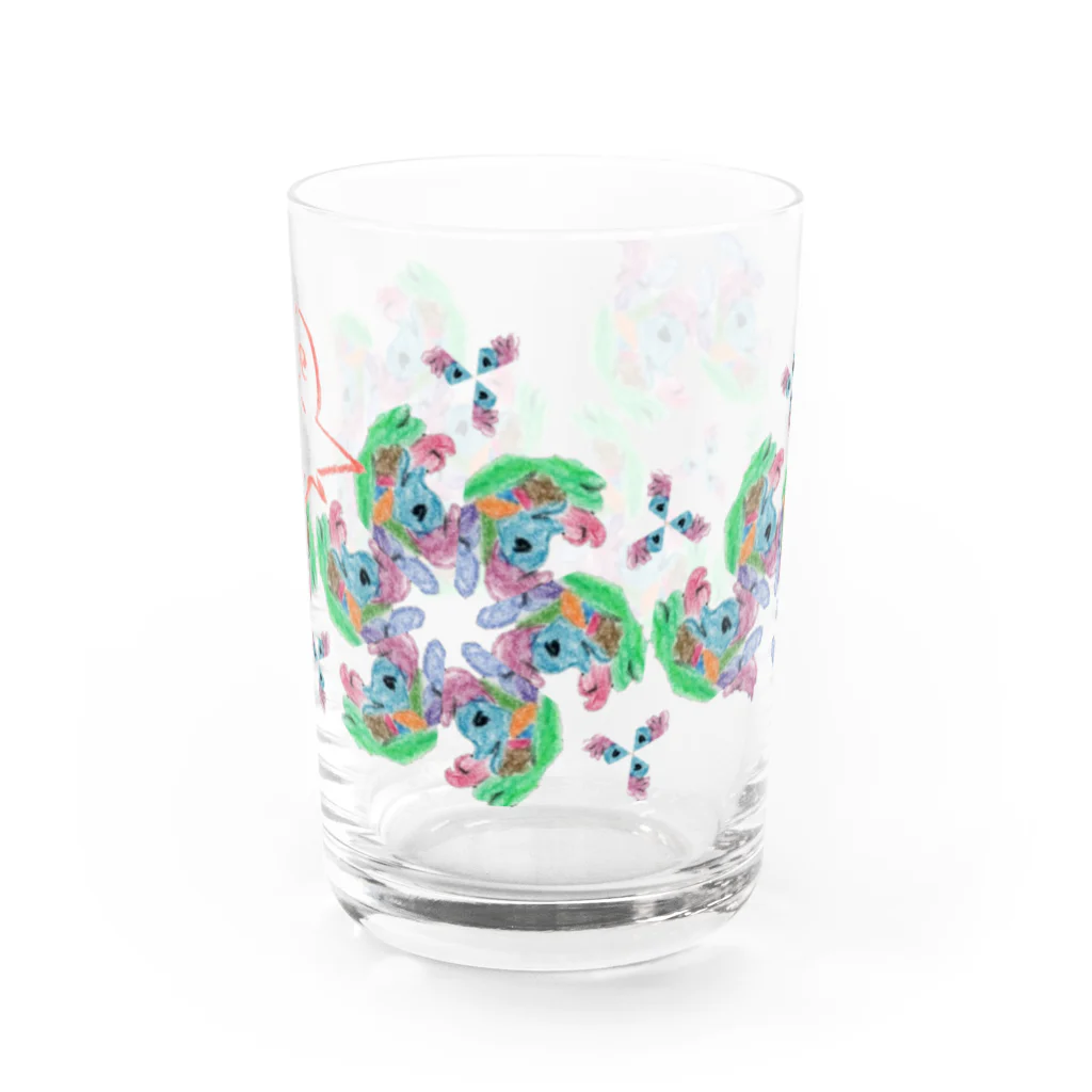 🍩tarojiro(たろじろ) shop🍩のポ様の捏ね合い模様 Water Glass :front