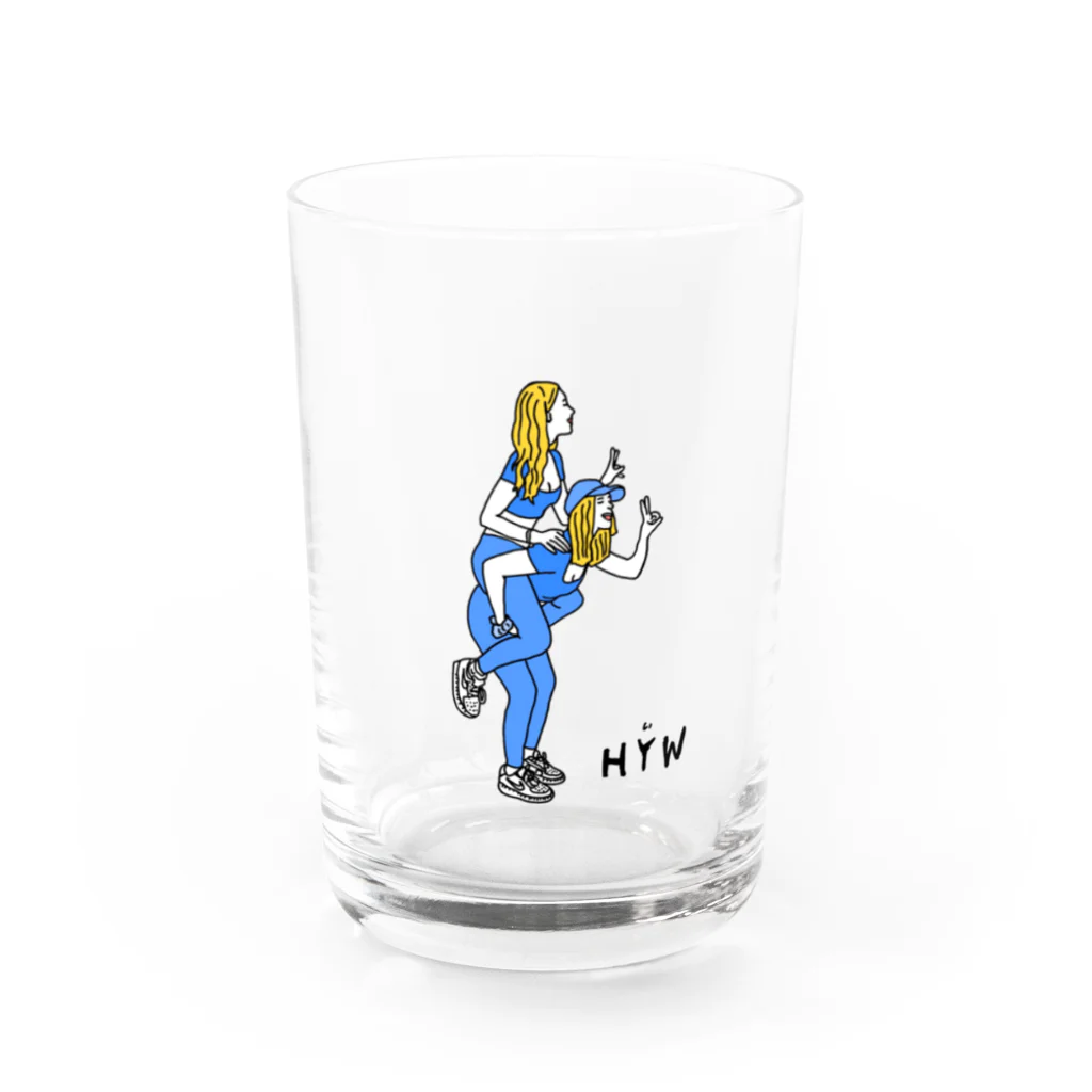 How’s Your Weekend?®︎のHYW Blue girl Water Glass :front