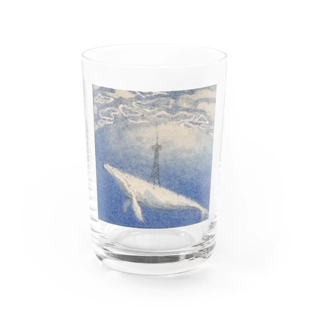  tomoの鯨と鉄塔 Water Glass :front