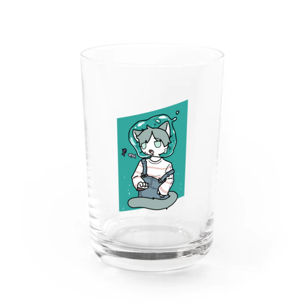 餅葛のはらぺこ Water Glass :front