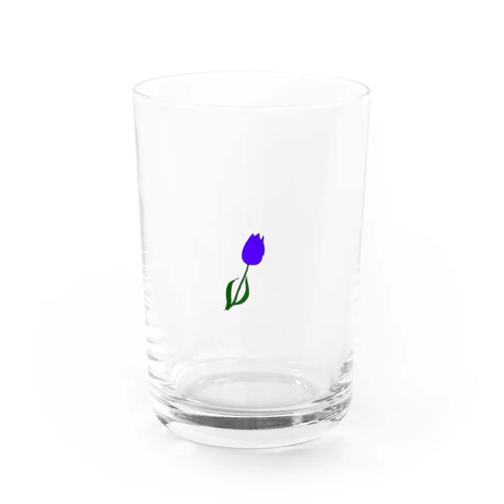 nachiのイラストたちのオランダのチューリップロゴ Water Glass :front