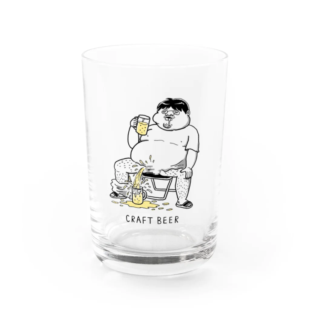 のじまちゃんねるのハンドメイドのクラフトビール Water Glass :front