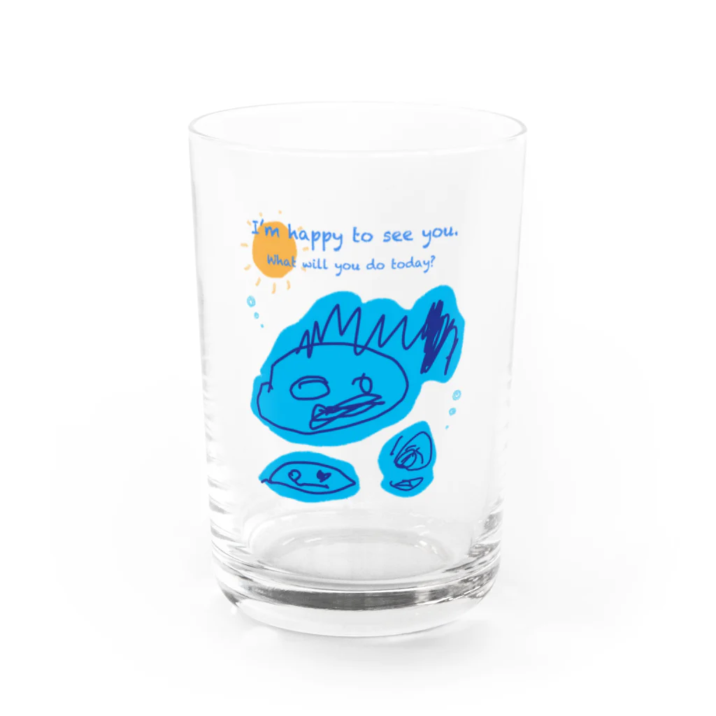 ゆきんこのお店SUZURI支店の姪っ子が描いてくれた私 Water Glass :front