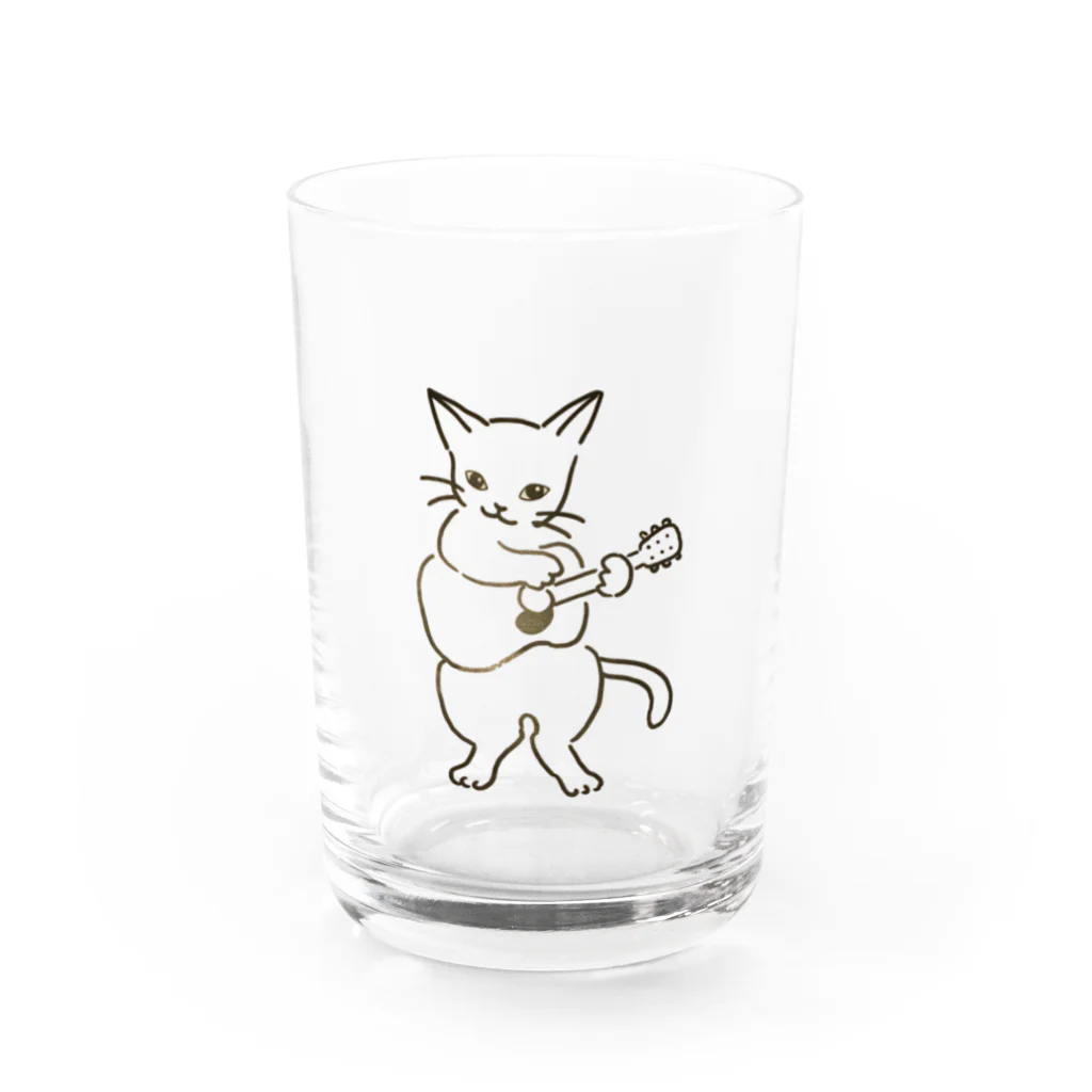 とげとげはっぱのギター弾く猫　1 Water Glass :front