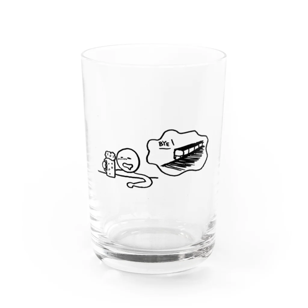 輸入品の上靴の終電を逃す人のグラス Water Glass :front