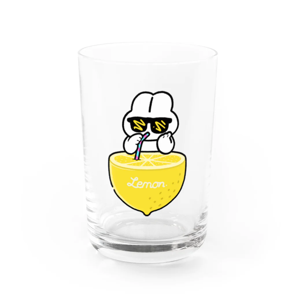 445のレモンジュースとうさぎ Water Glass :front