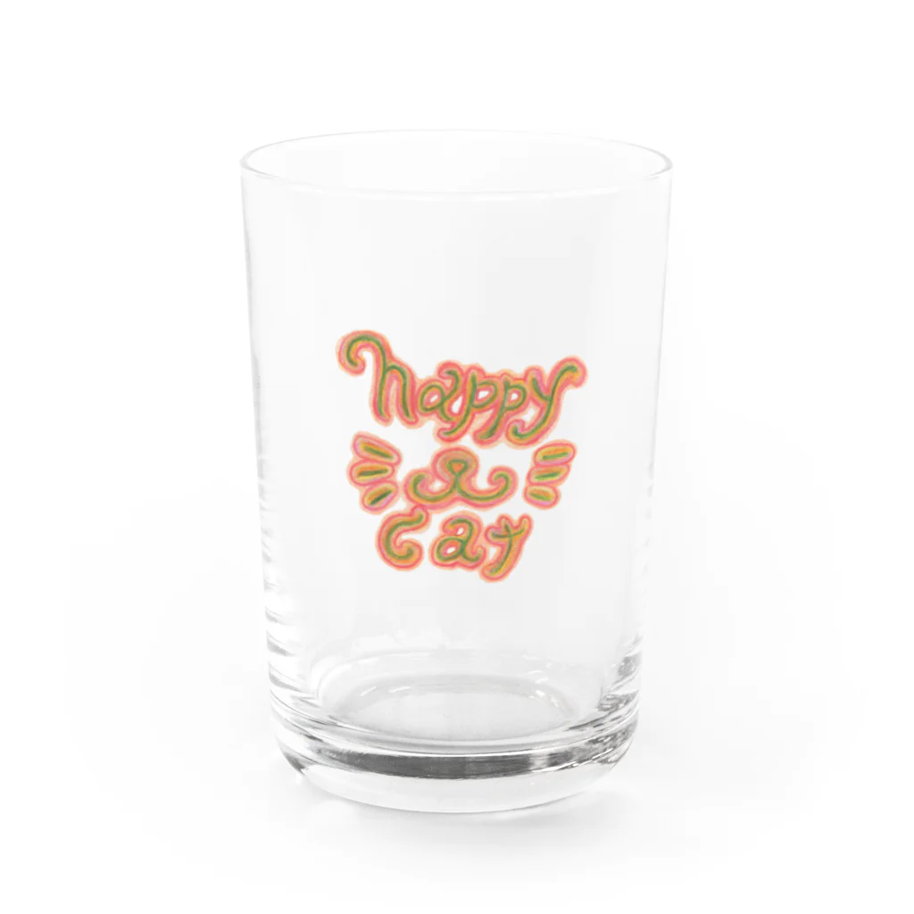 happymaterialのhappy cat Water Glass :front