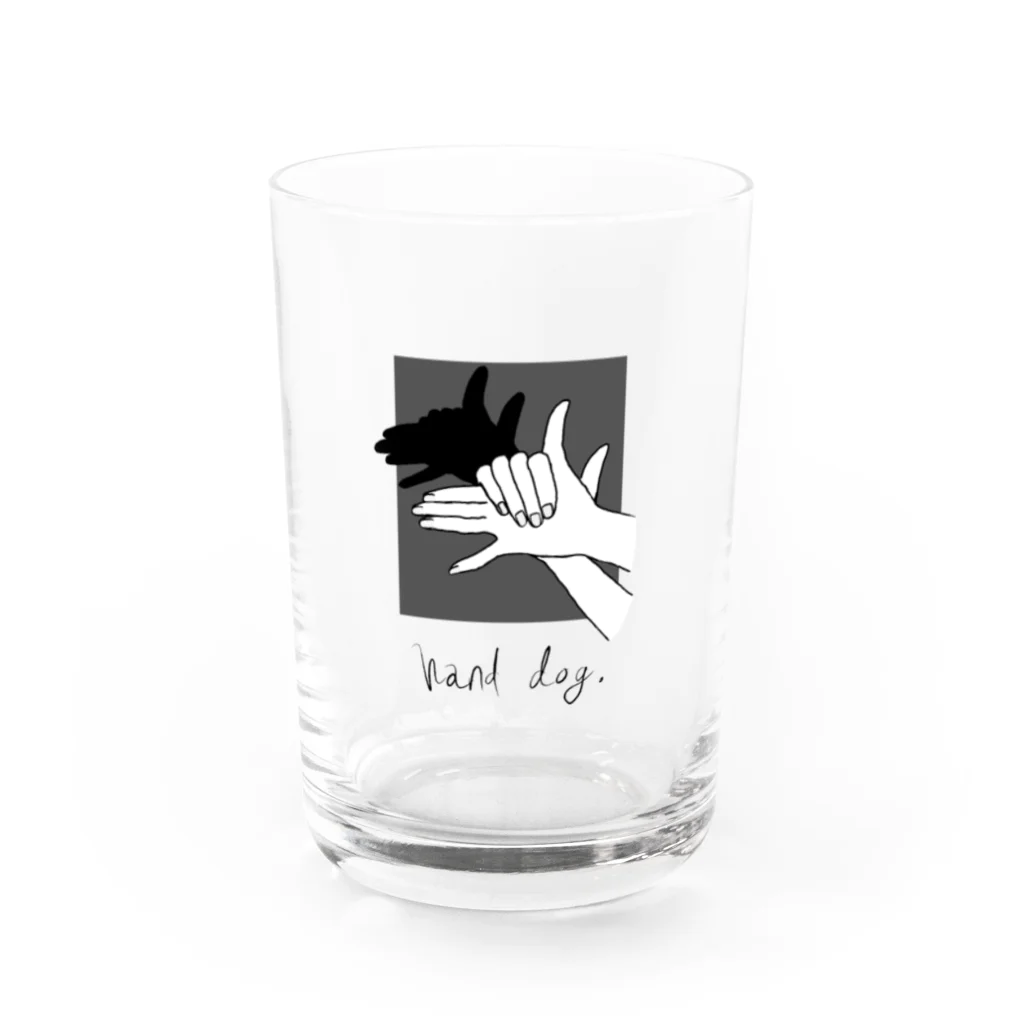 ないものねだりの【色変化】Hand Dog(shadow) Water Glass :front