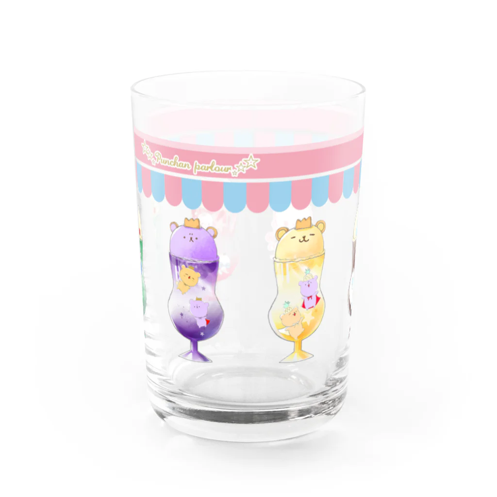 punchanclubのくりーむしょだメニューグラス Water Glass :front