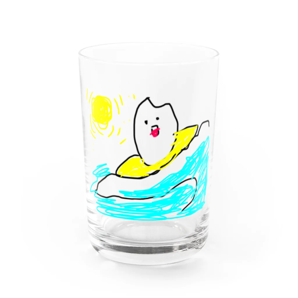 四角くてカリカリの米サーフィン Water Glass :front