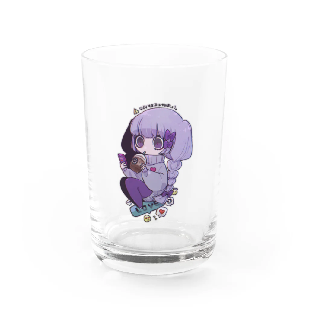 ぽこてんのあぶない Water Glass :front