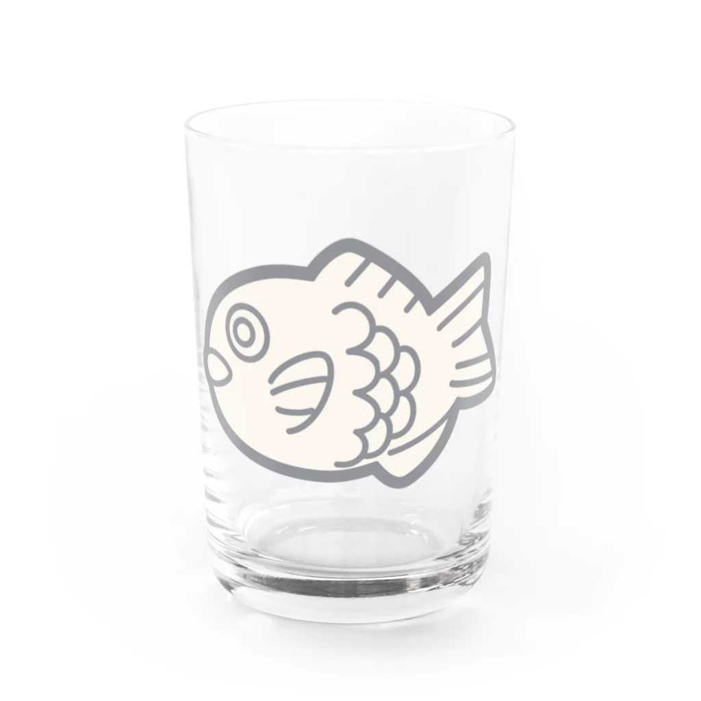 neuneunet.shopの霞がかったたい焼き Water Glass :front