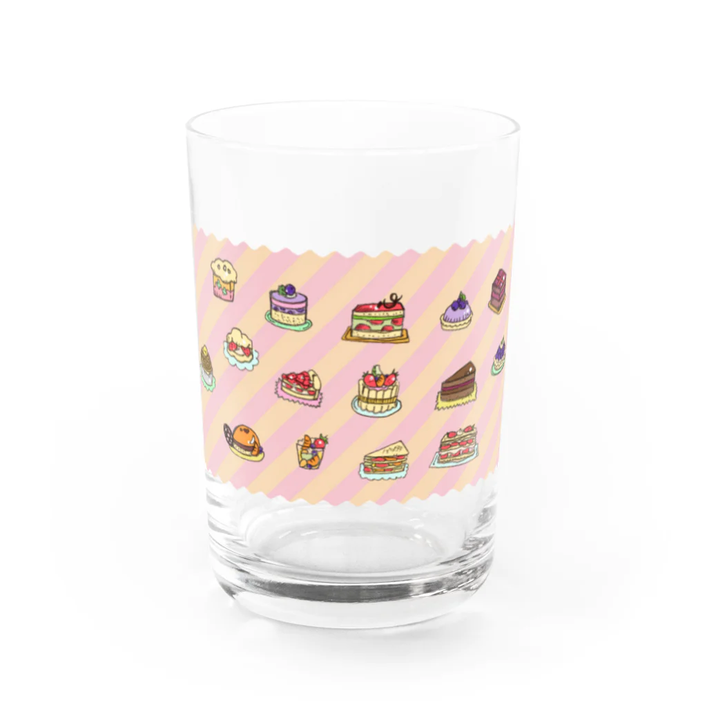 みるくま商店の街のケーキ屋さん Water Glass :front