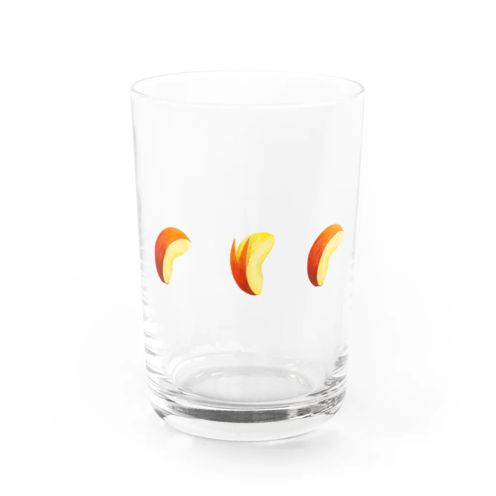 再波のりんご Water Glass :front