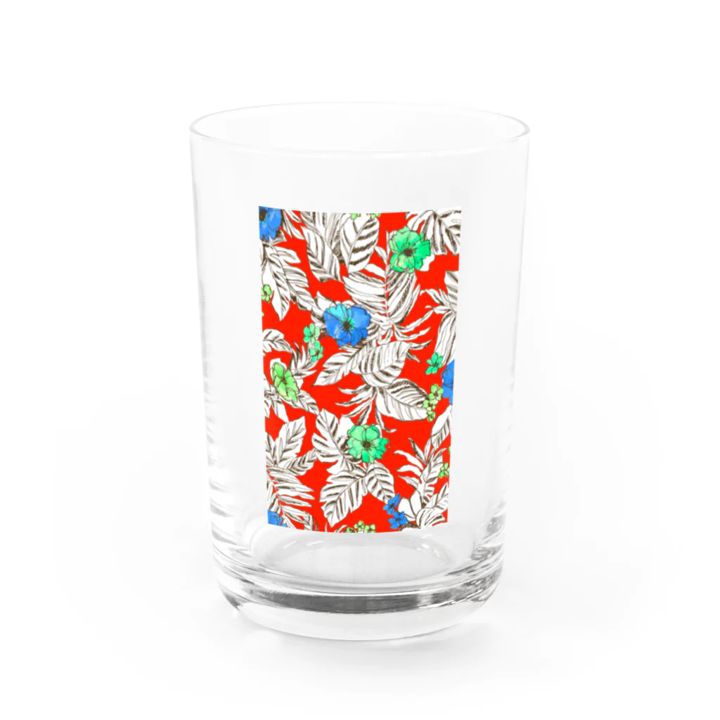 b.s.p.i_osakaの"aloha" red Water Glass :front