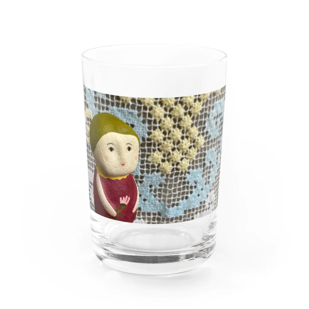 うきうき堂のブロンドの女の子 Water Glass :front