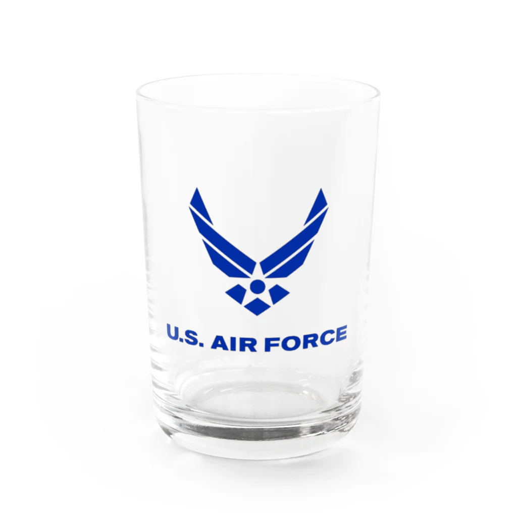 rikunosukeshopのU.S.A.F ロゴ　アイテム Water Glass :front