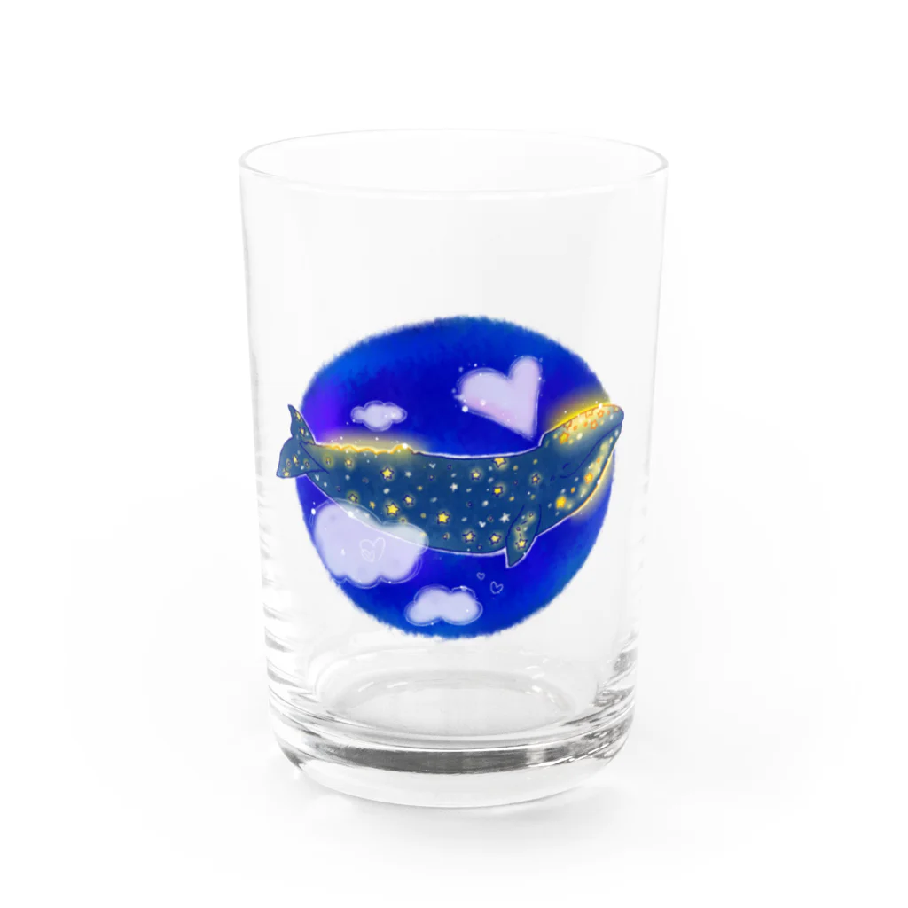 ミクモラのほほん日和の星コククジラ Water Glass :front