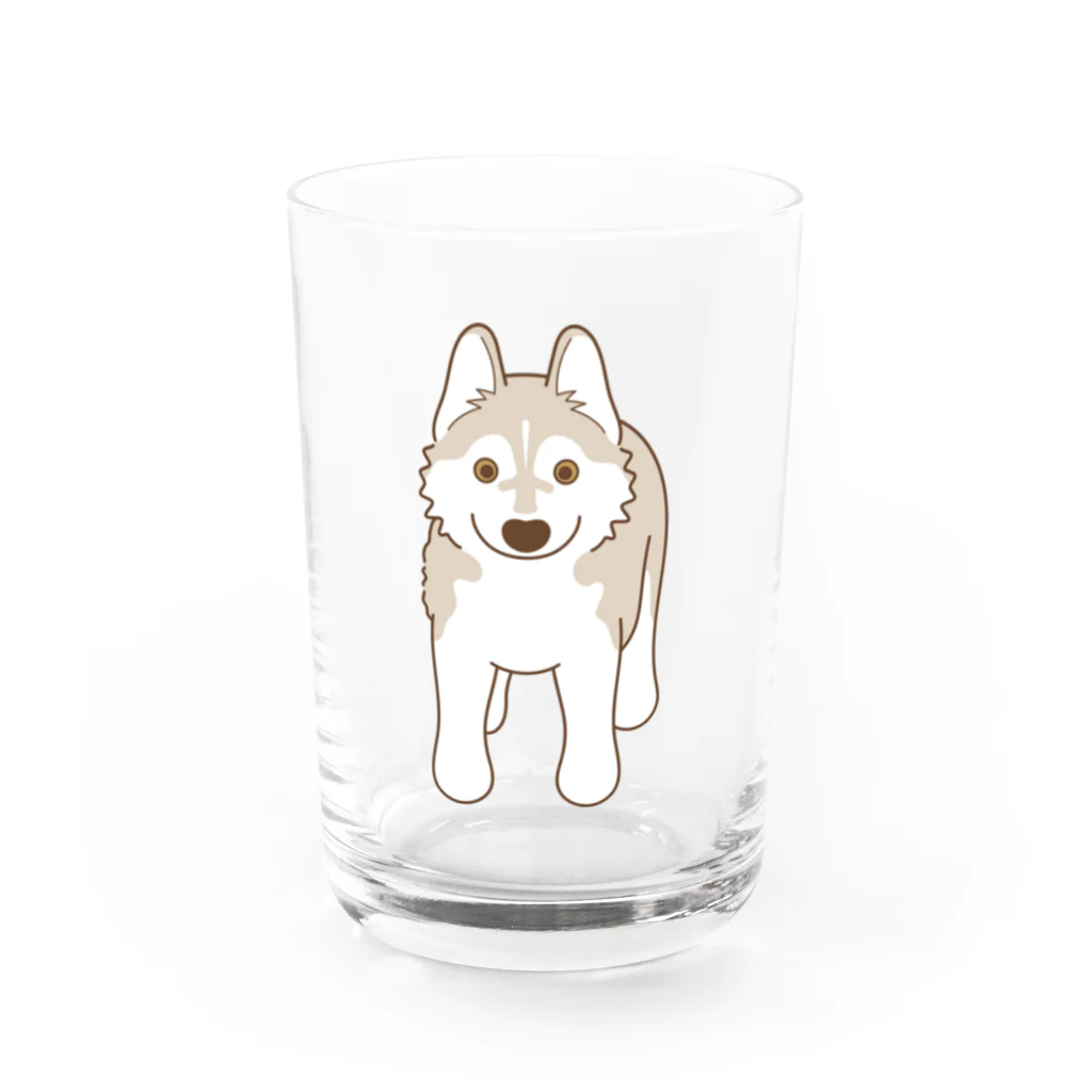  HUS×HUSのスタンダップハスキー2 Water Glass :front