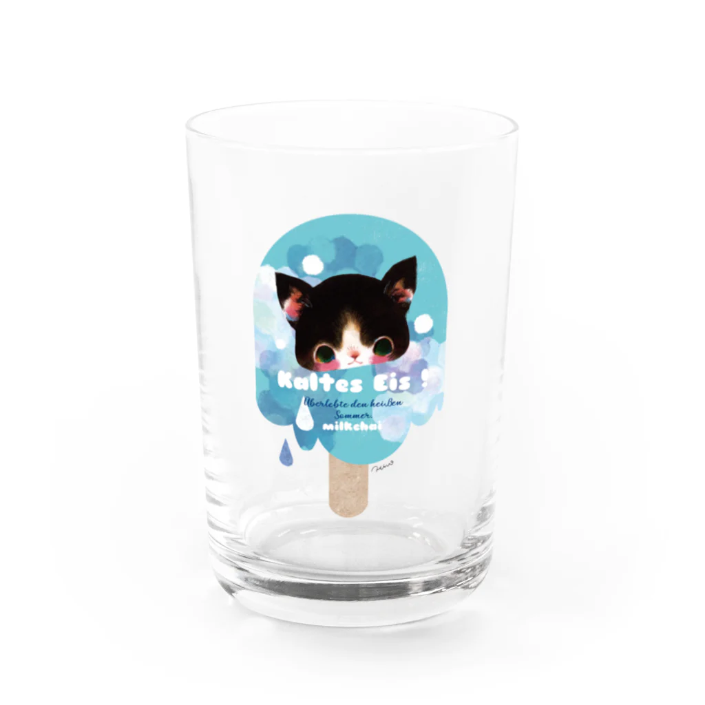 milkchaiのアイスねこ Water Glass :front