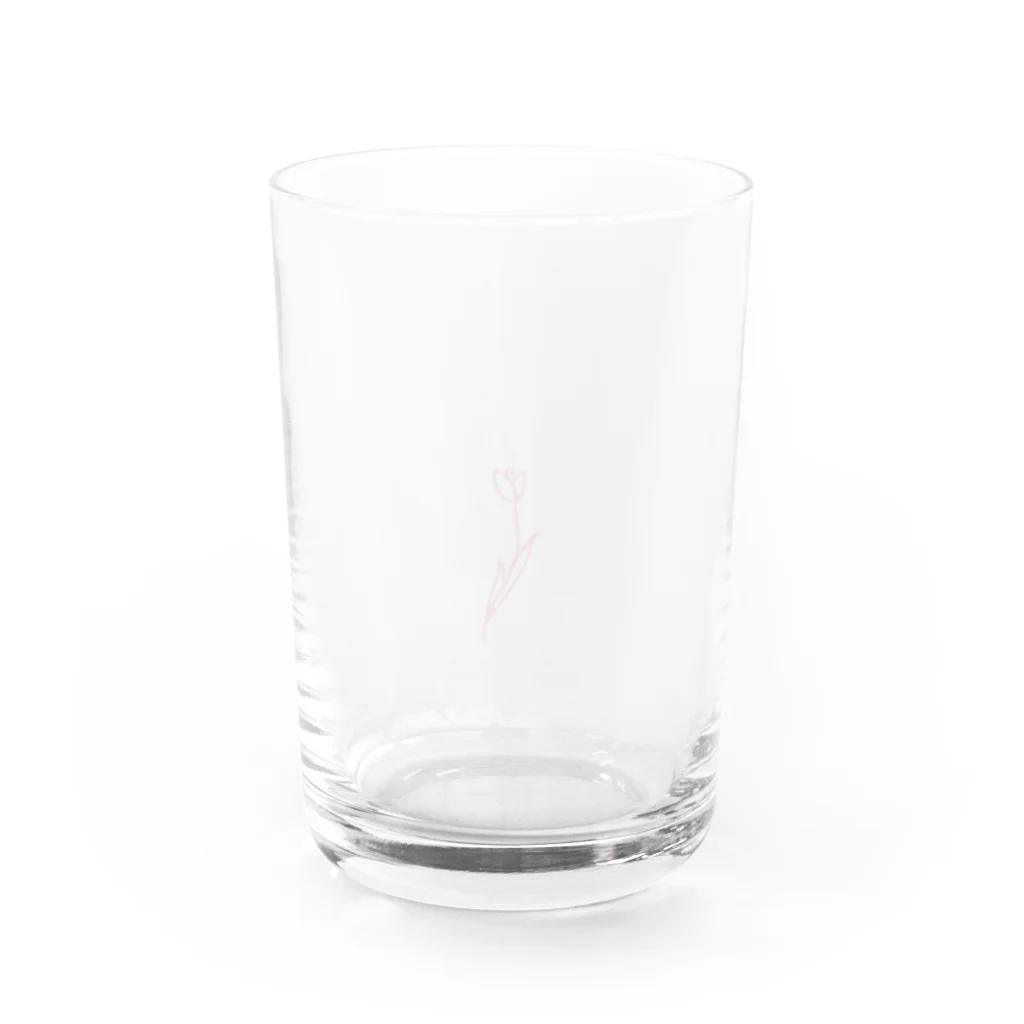 rilybiiの淡色線画チューリップ Water Glass :front