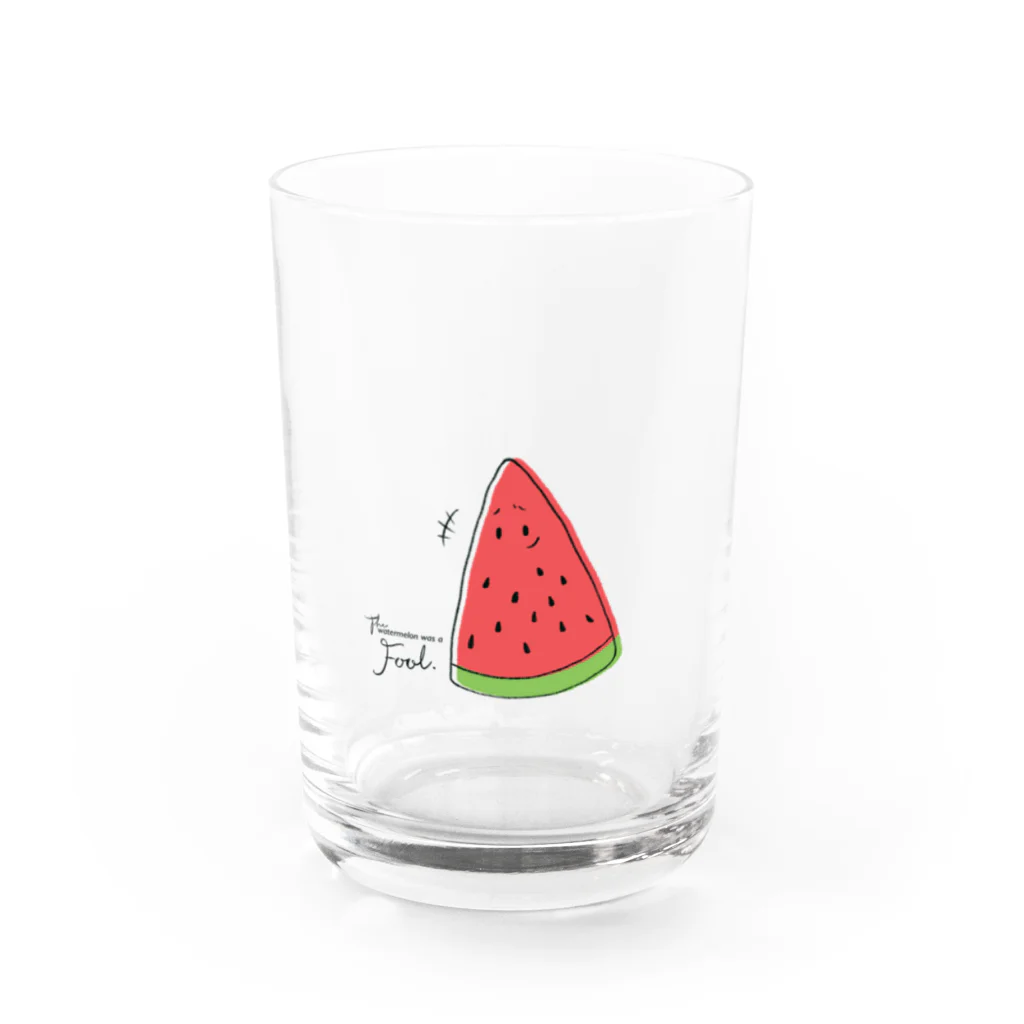 Oz.のちょっとバカにしてくるスイカ。 Water Glass :front