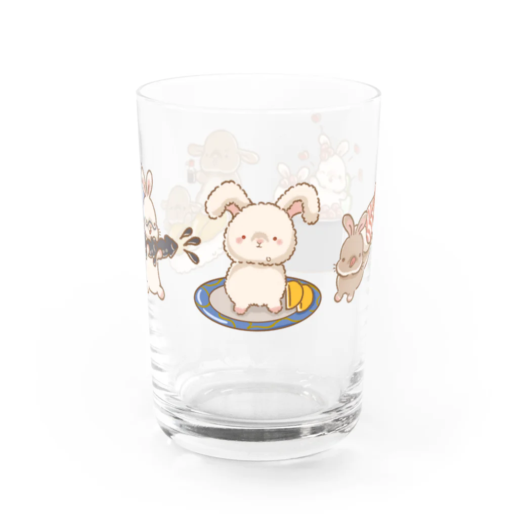 Rabbit Moreのうさずくしグラス Water Glass :front