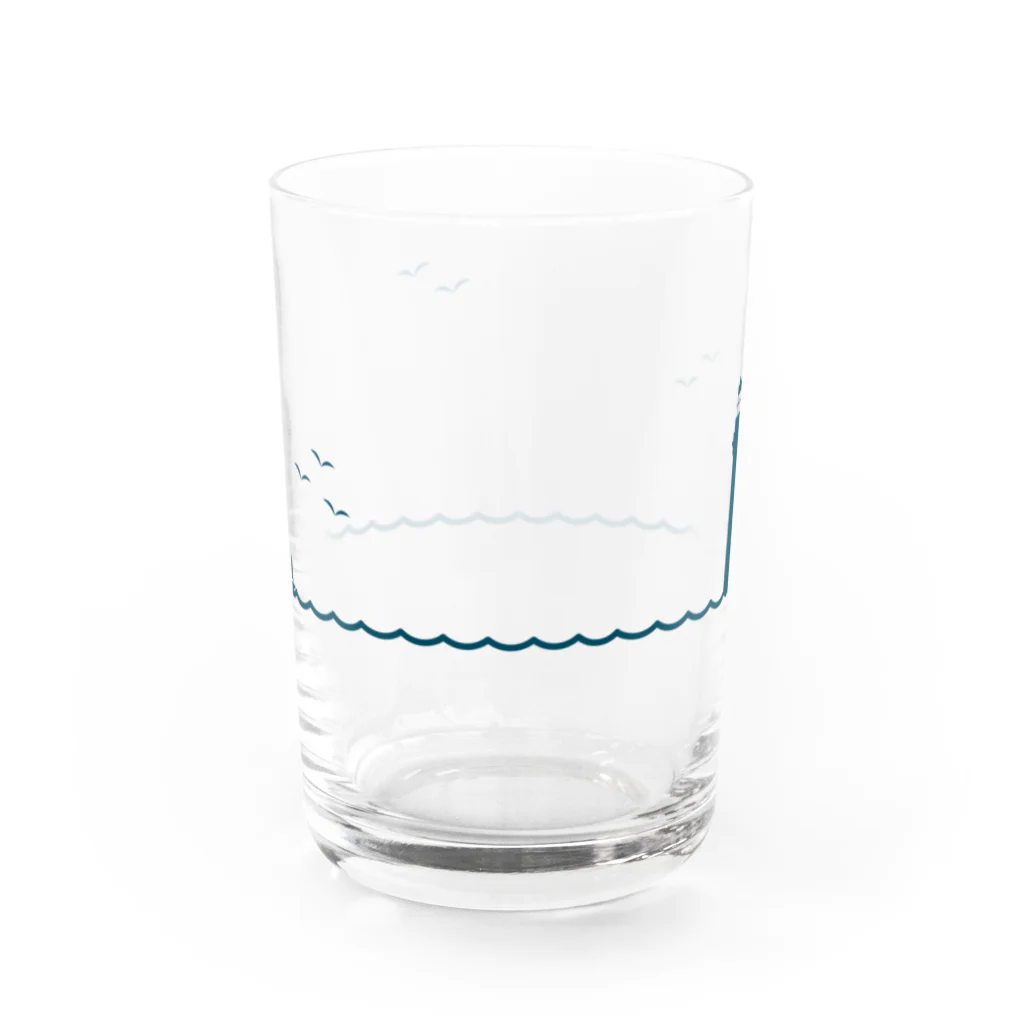 ますだわみのヨットと灯台 Water Glass :front