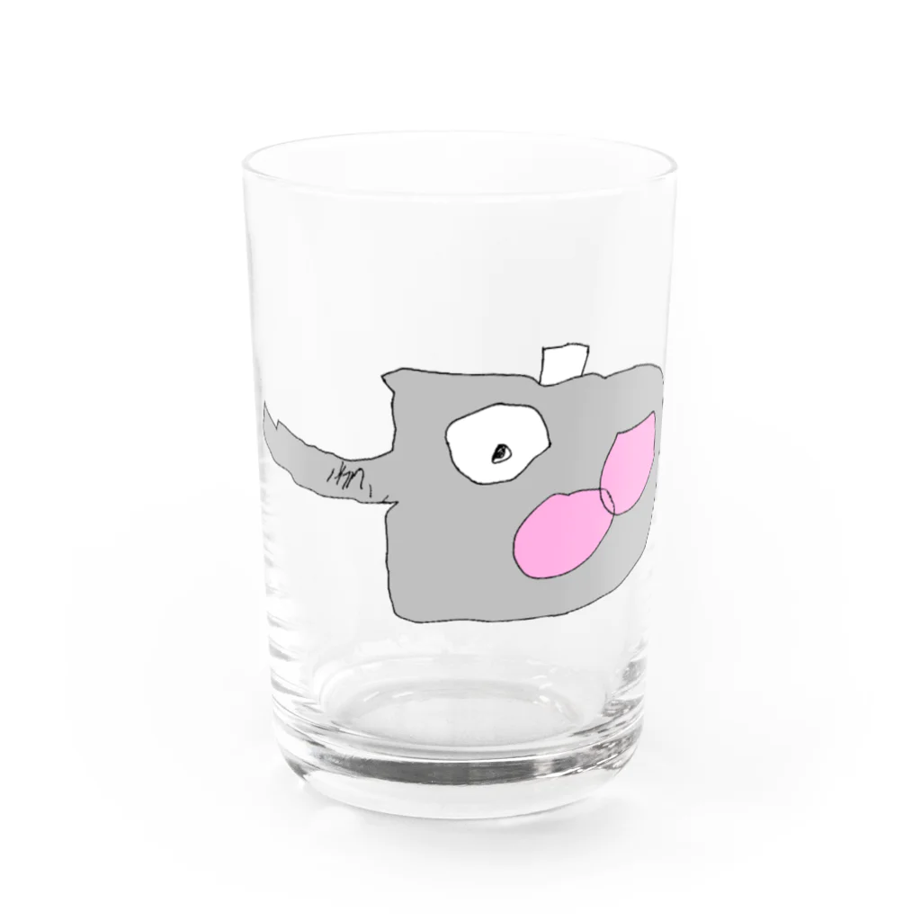 honehoneのぞう Water Glass :front