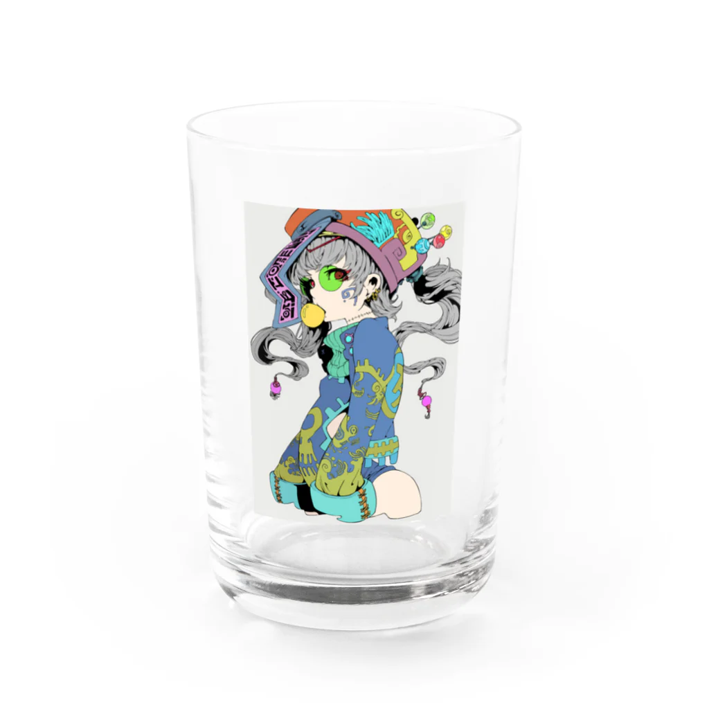 鉄坊独壇場のキョンシー Water Glass :front