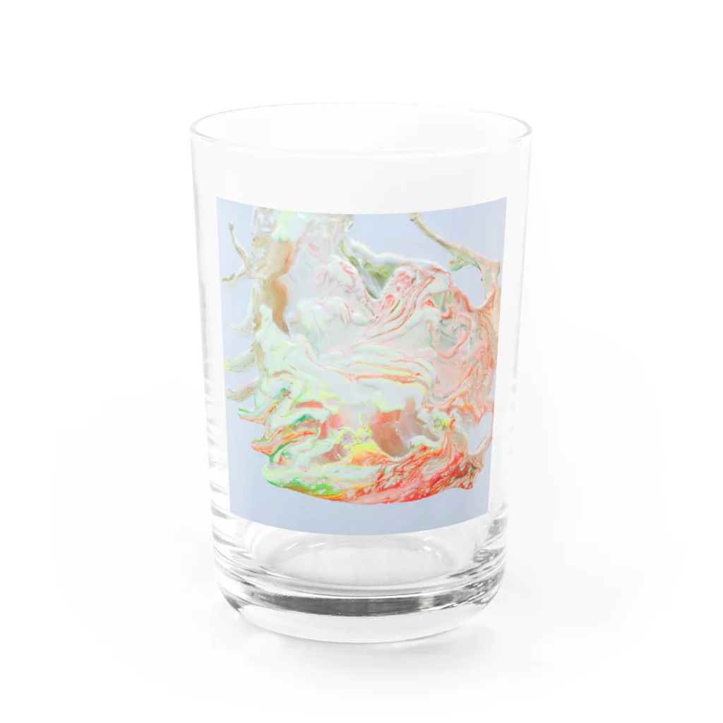 saina cafe のcolour marble 물유리前面