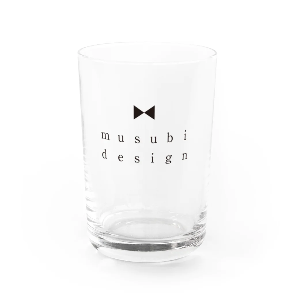 musubi on-line shopのmusubi design　Black Water Glass :front