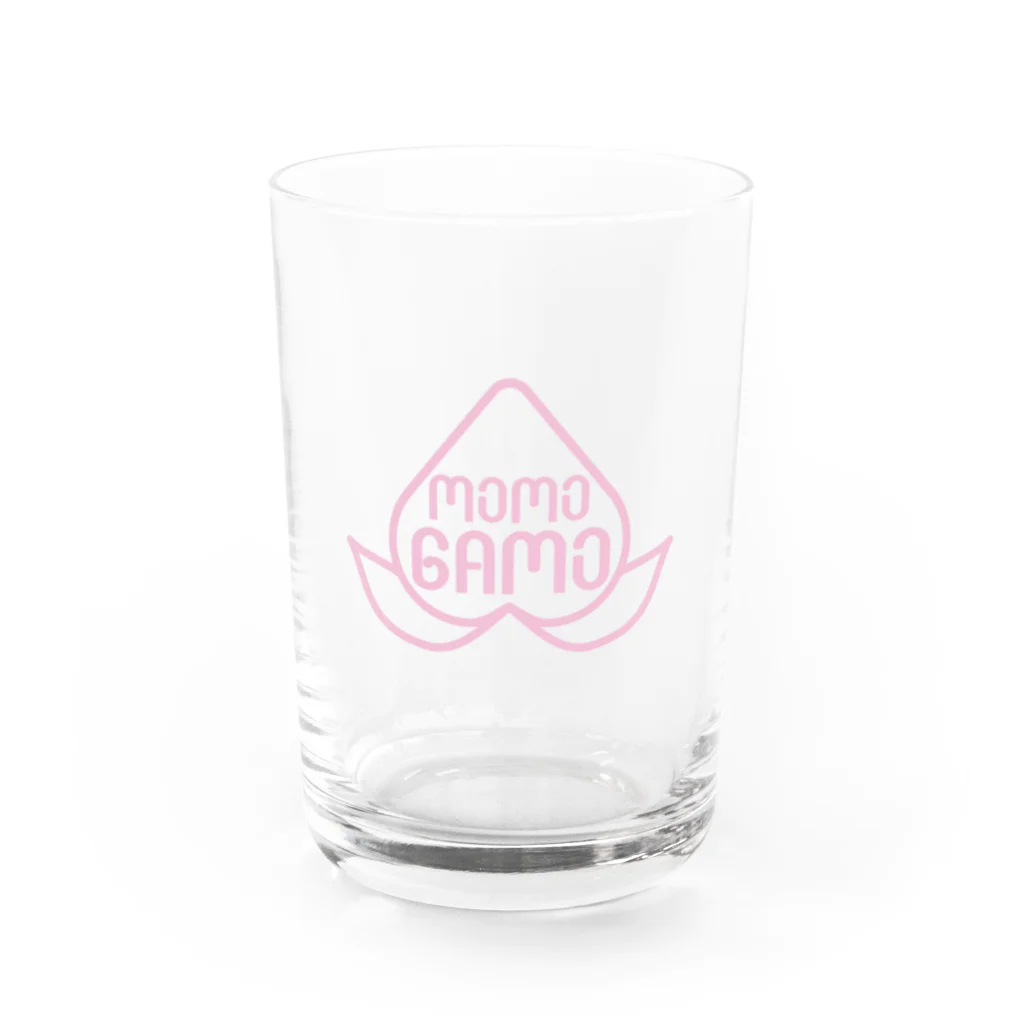 桃鴨の桃鴨ロゴ Water Glass :front