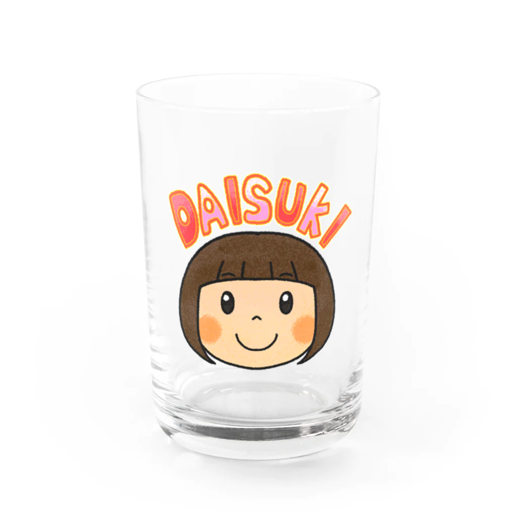  サトウユウタ/グッズ販売のDAISUKI　ぱっつん Water Glass :front