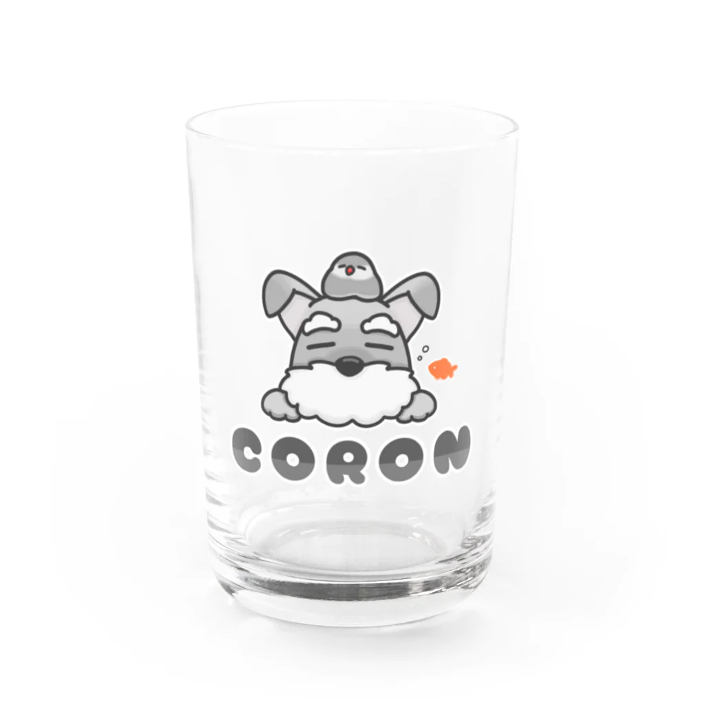 お歯黒🦊のすやすやわんこ Water Glass :front