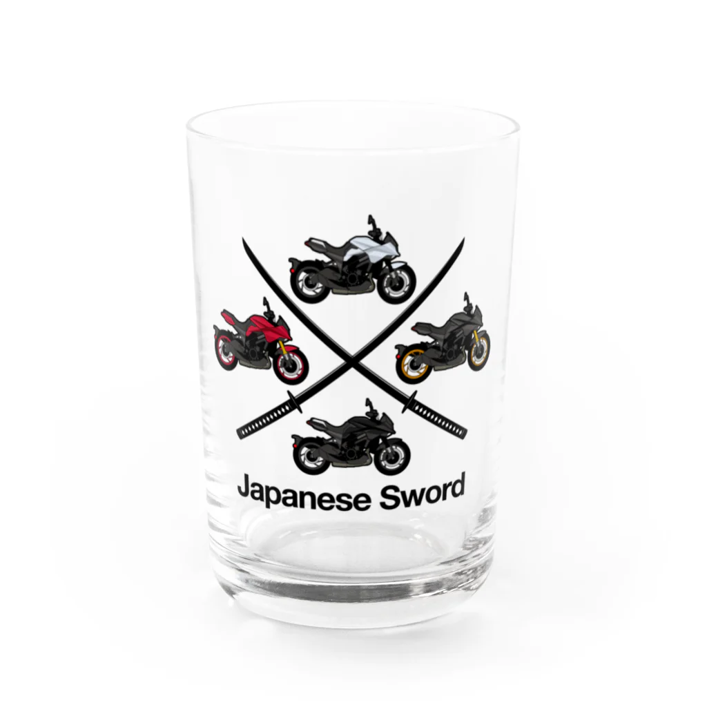 バイクは楽しいの新日本刀いろいろ Water Glass :front