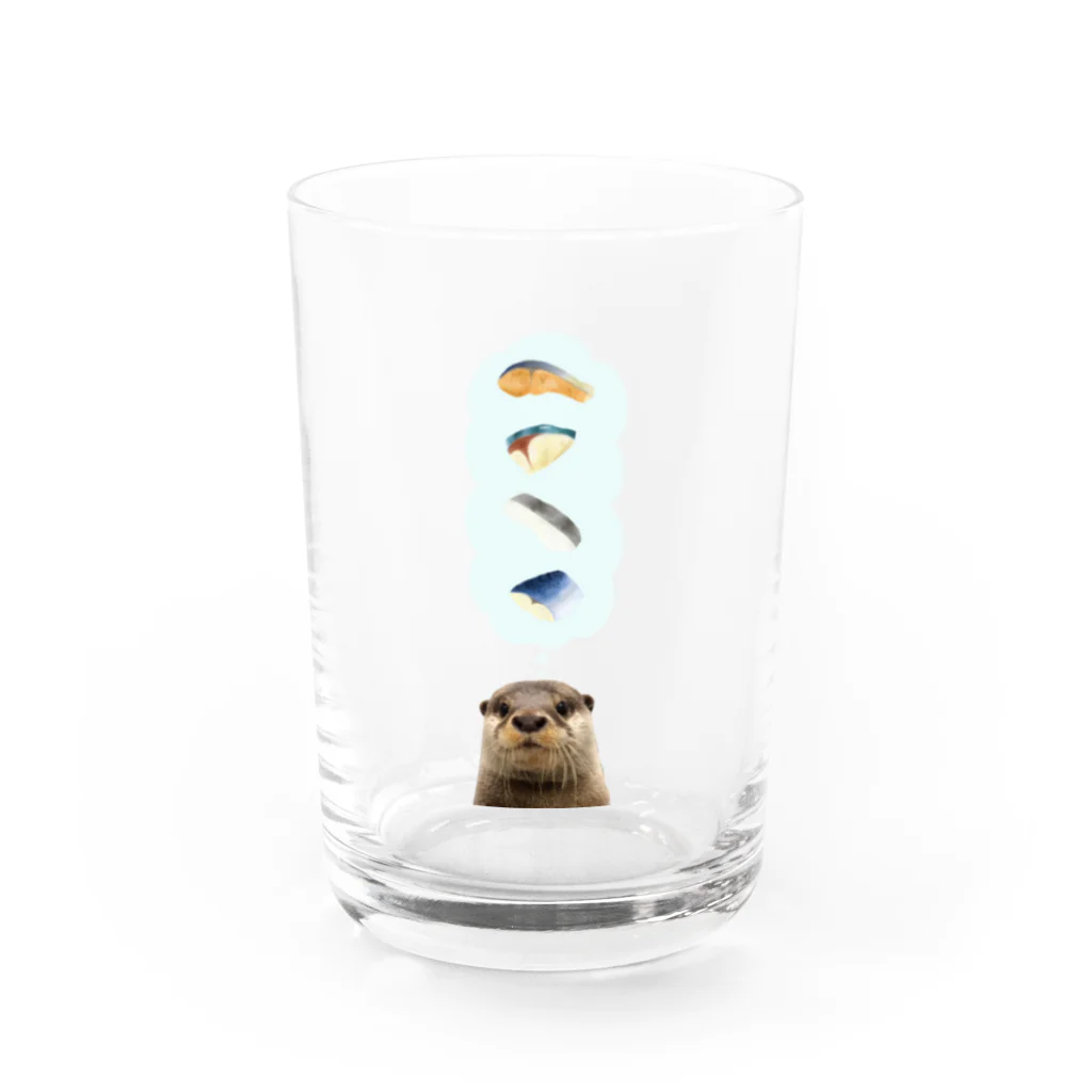 うさかふぇmimiSHOPの切り身たべたいなあ Water Glass :front