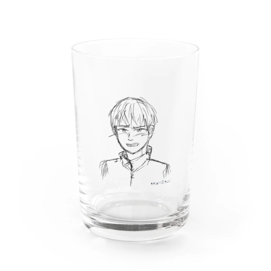 satomimitsukiの照れる少年 ラフ Water Glass :front