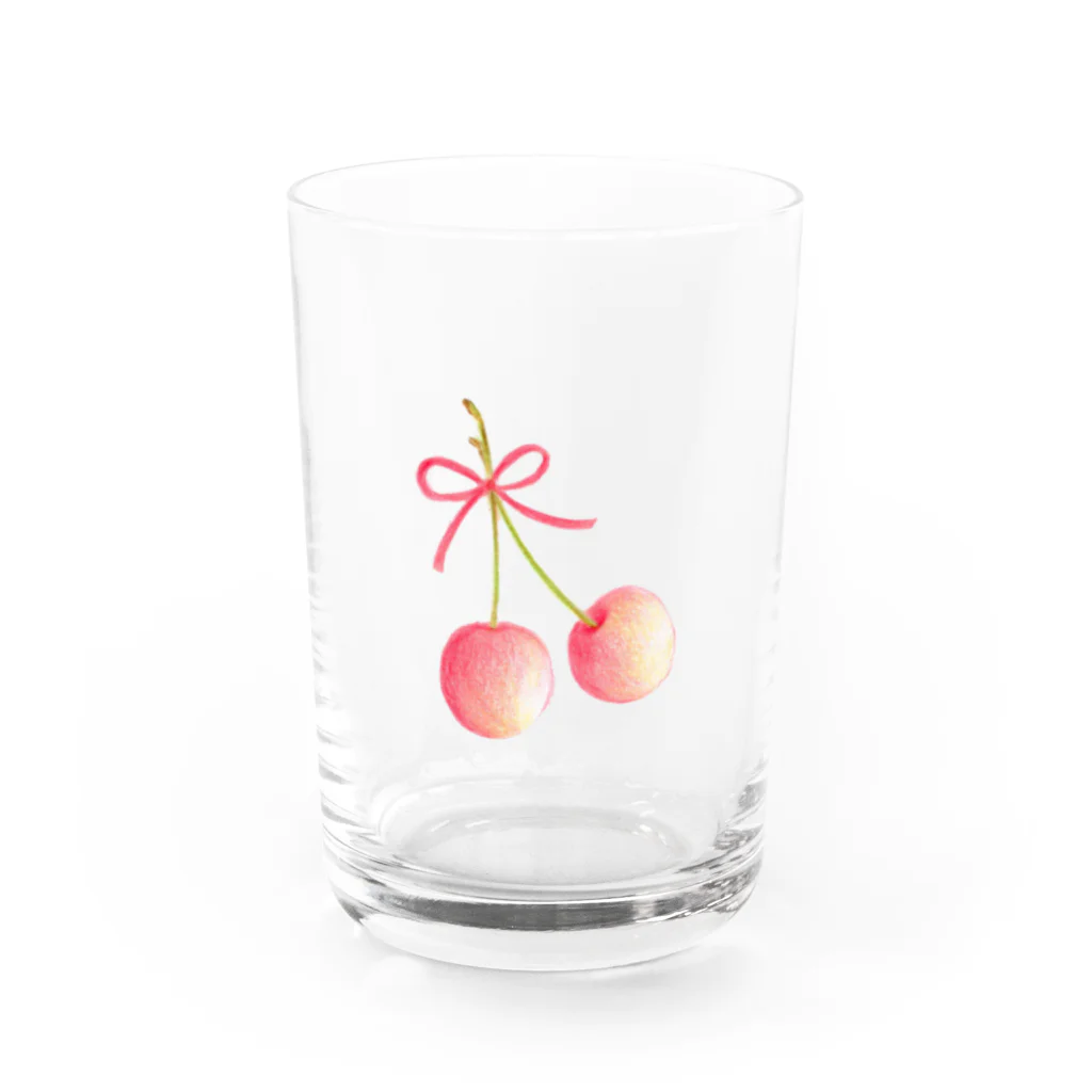 小さな星の庭のさくらんぼ Water Glass :front