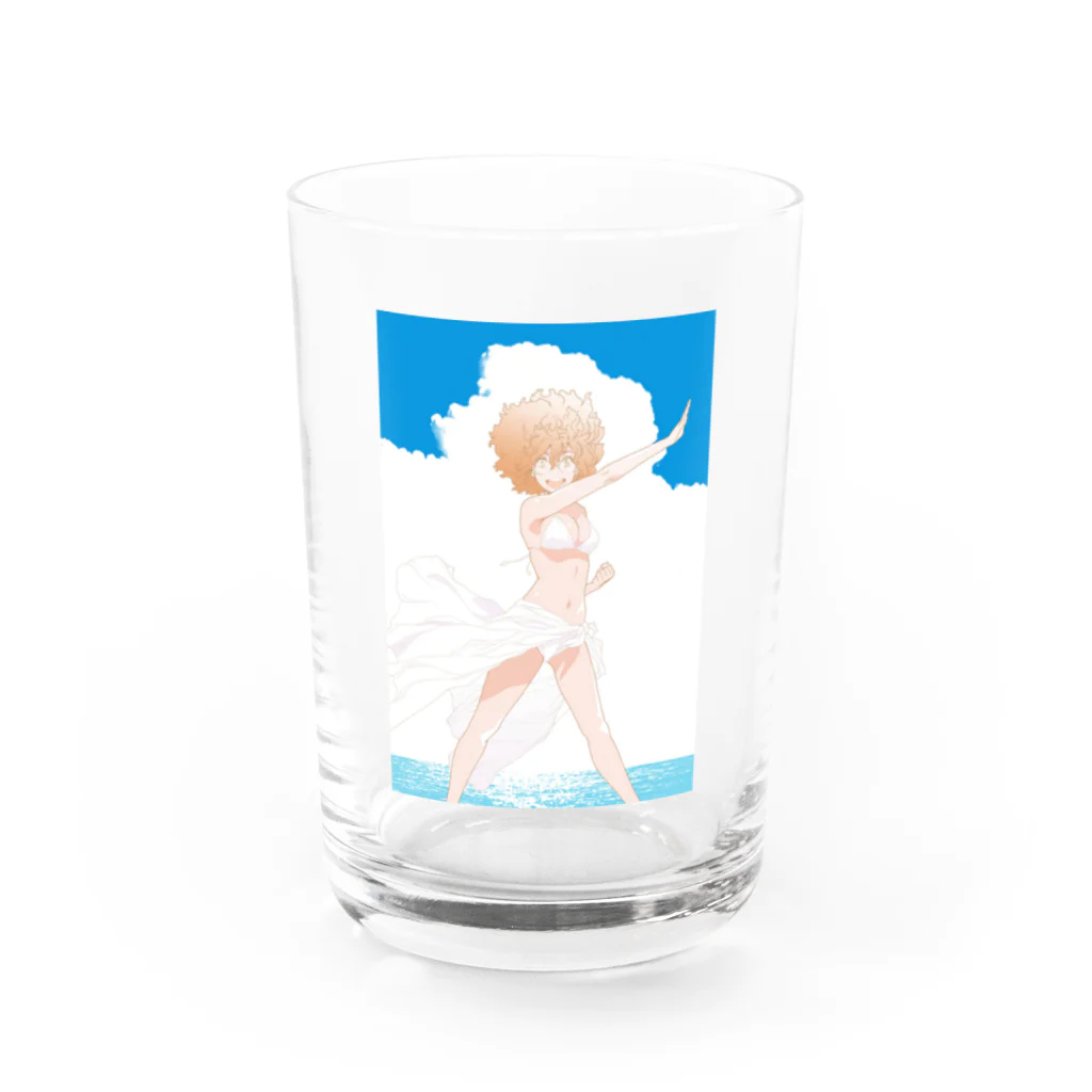 岸虎次郎　オトメの帝国18巻発売中のオトメ水着の楽園／鬼火先輩 Water Glass :front