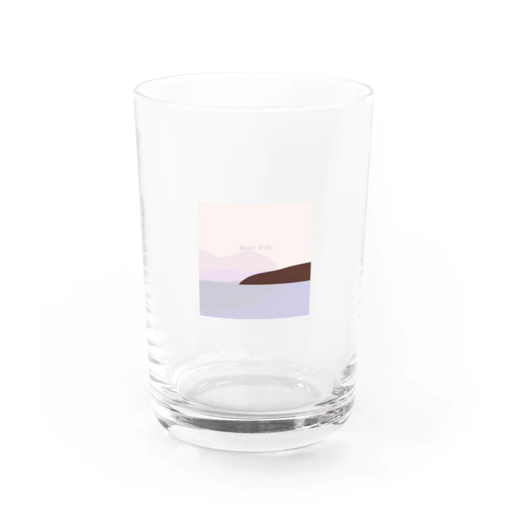 PeacefulworldのBeach of life -Pink Water Glass :front