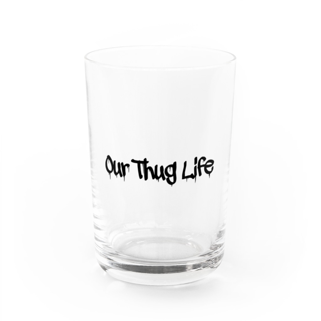 nanajanのThug Life tee Water Glass :front