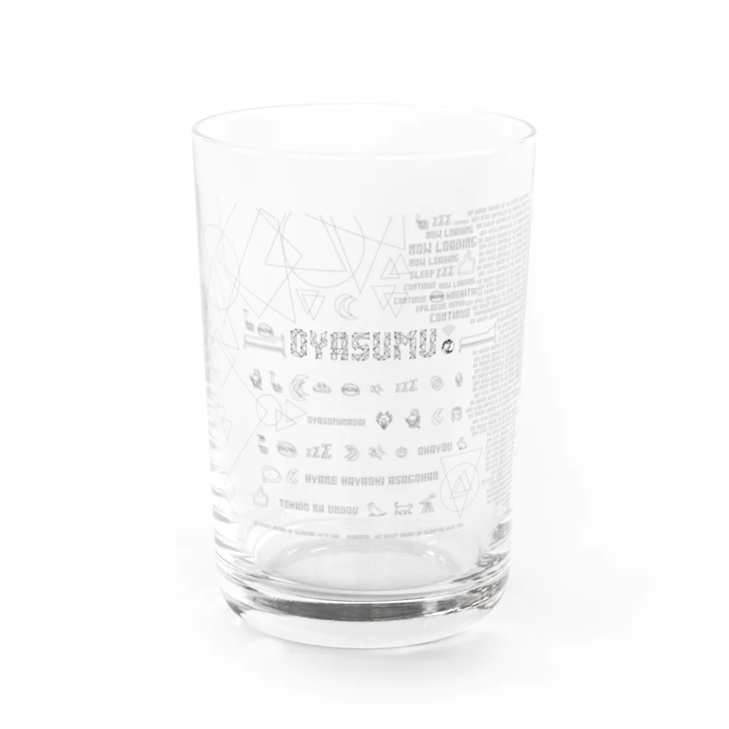 ジョシュ☪︎のDiGiTAL-OYASUMU.white Water Glass :front