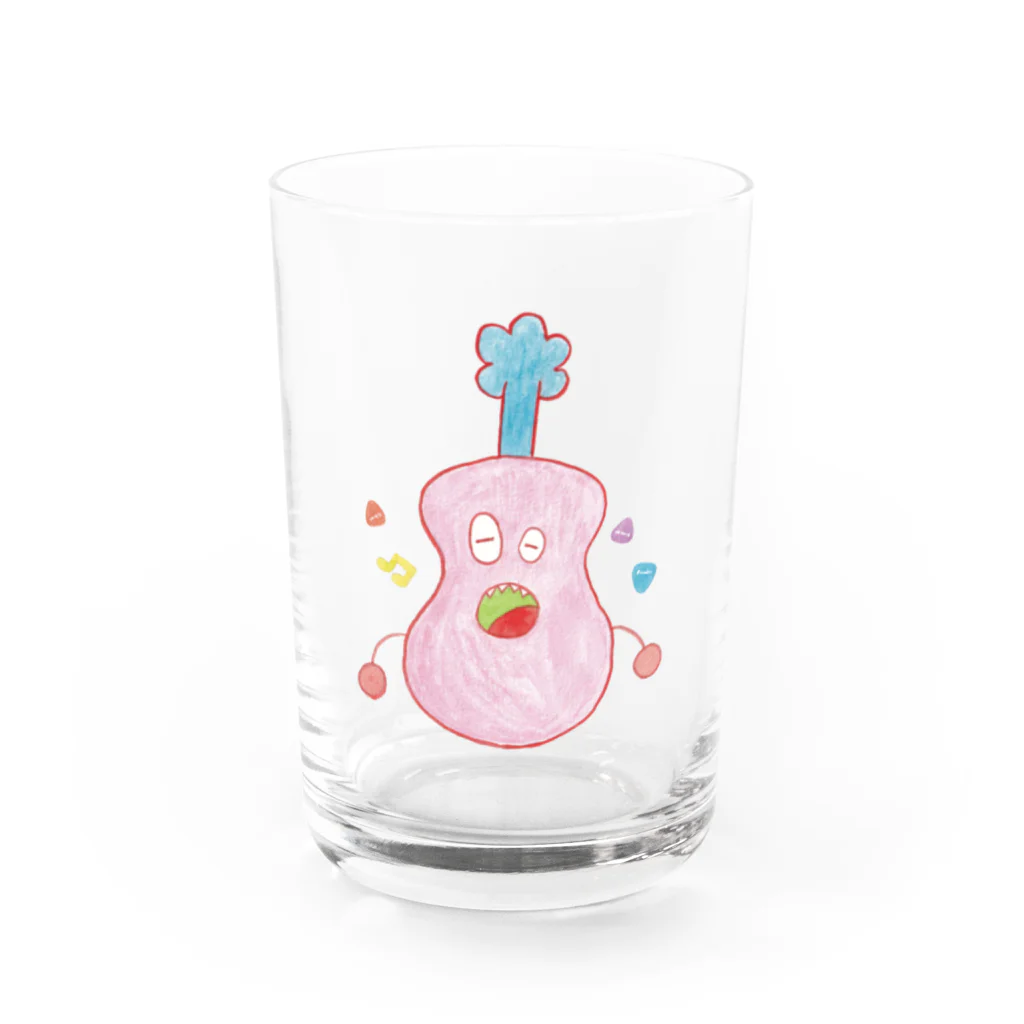 akamonoのギタポン(水彩) Water Glass :front