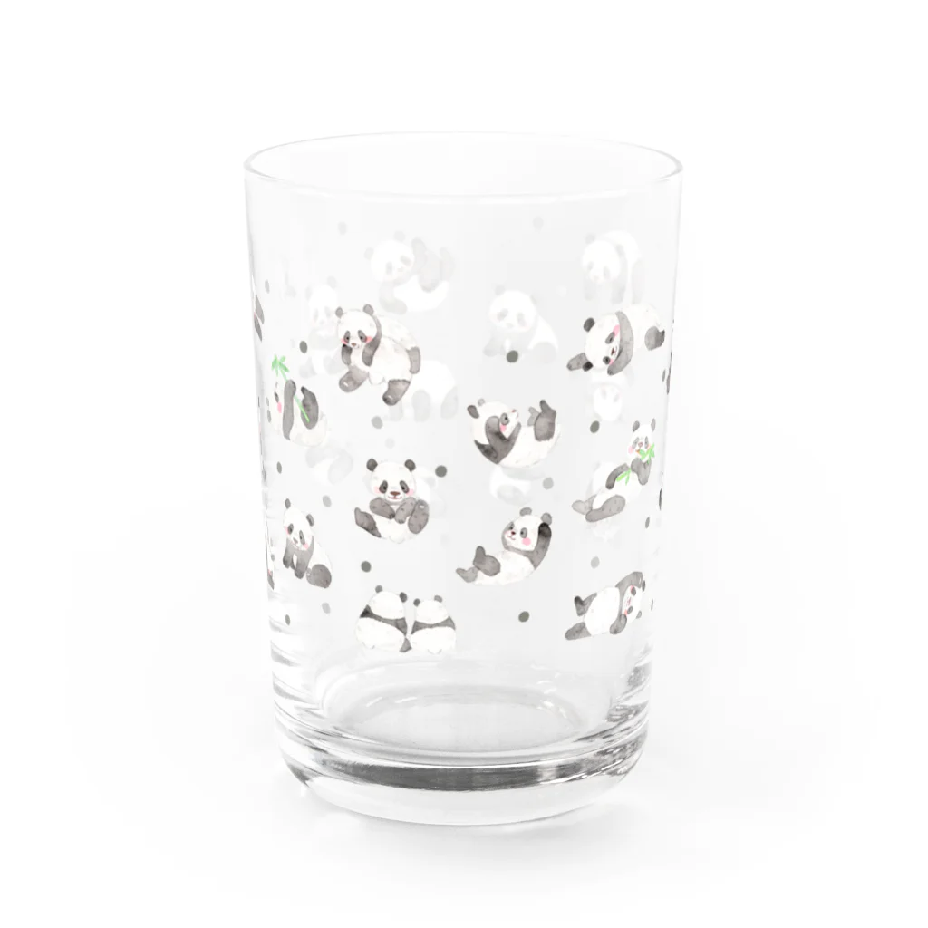 すずきいときちの水彩パンダ Water Glass :front