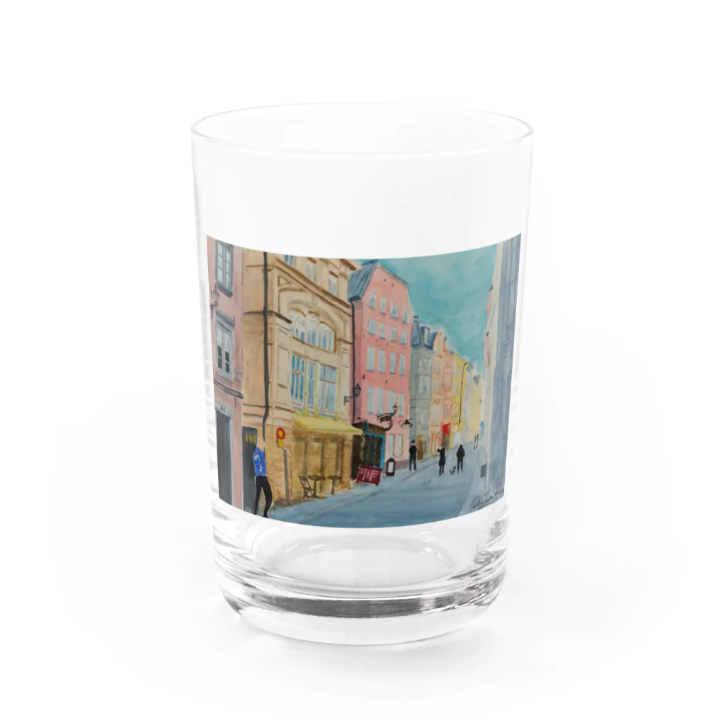 金木犀のストックホルムの路地裏 Water Glass :front