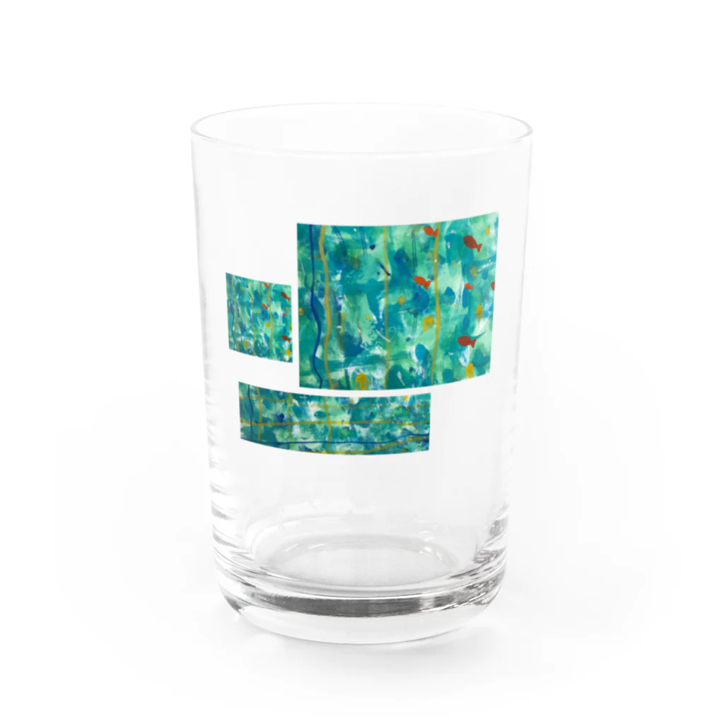 ごまプラネットの光を泳ぐ Water Glass :front