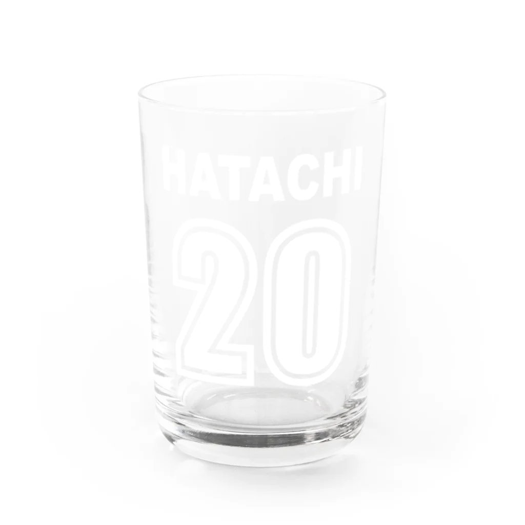 風天工房の背番号20歳（白） Water Glass :front