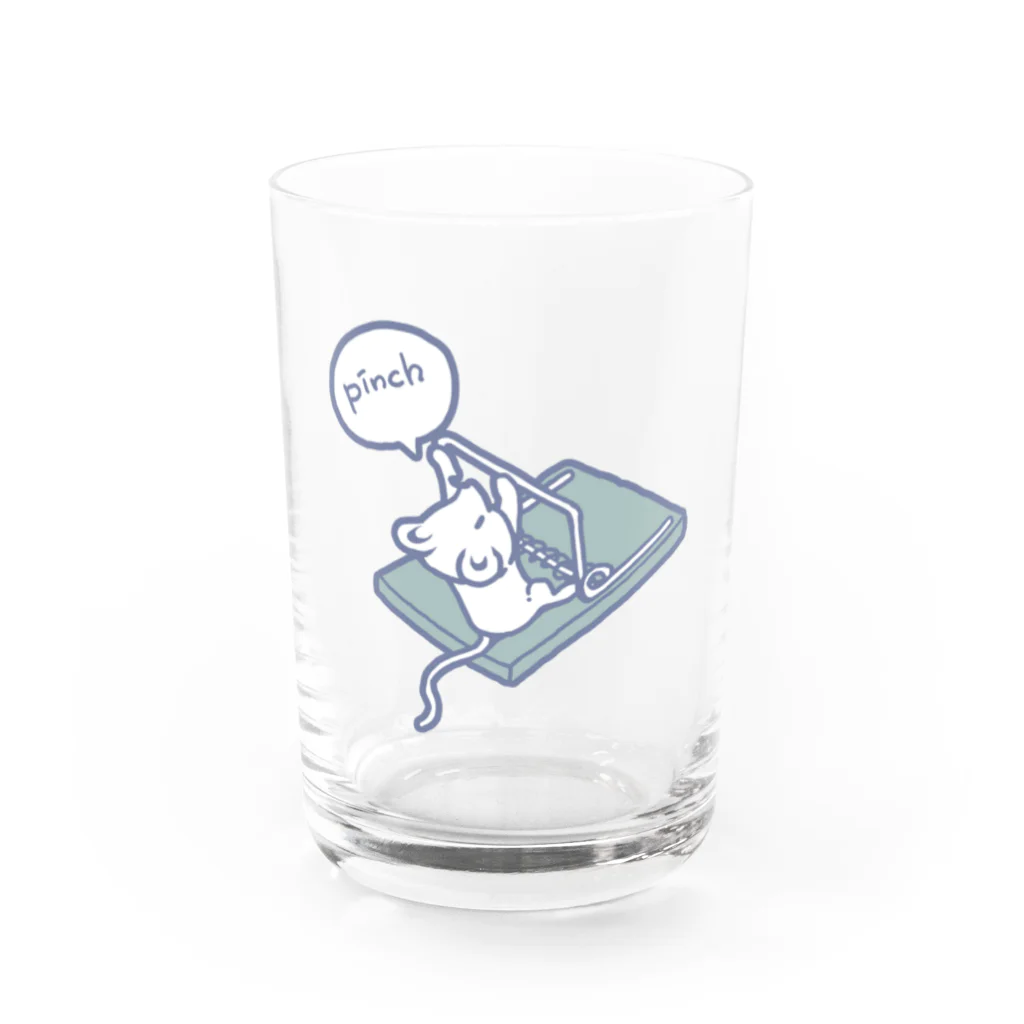 pinchのピンチなネズミ Water Glass :front