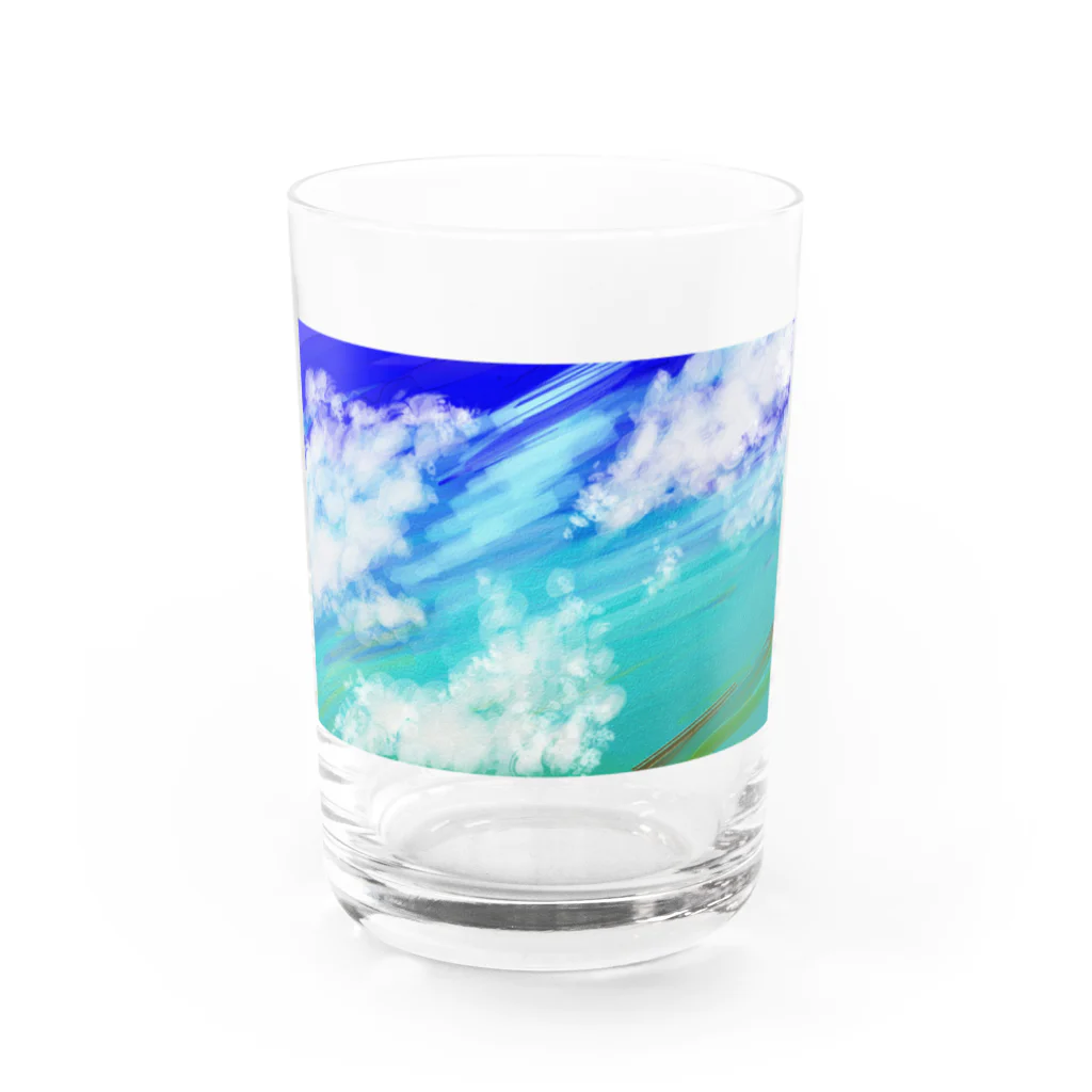 オー！サマー！のスカイ・クラフト Water Glass :front